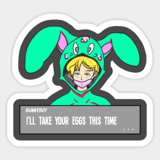 Easter Eggs Bunnyboy Gaming RPG Style Sticker